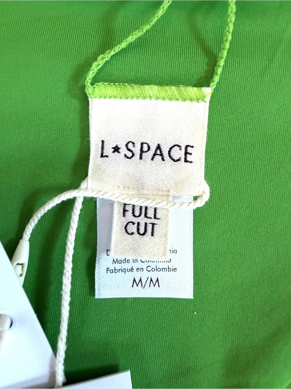 L*Space Camacho Bikini Bottom Full Cut Green Size M NWT
